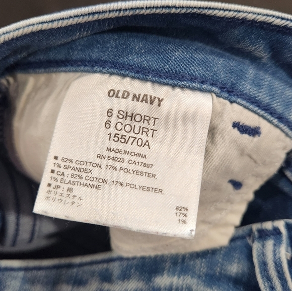 Old Navy Womens 6 Jeans Denim Mid-Rise Acid Wash The Rockstar Distressed Retro - Picture 4 of 4